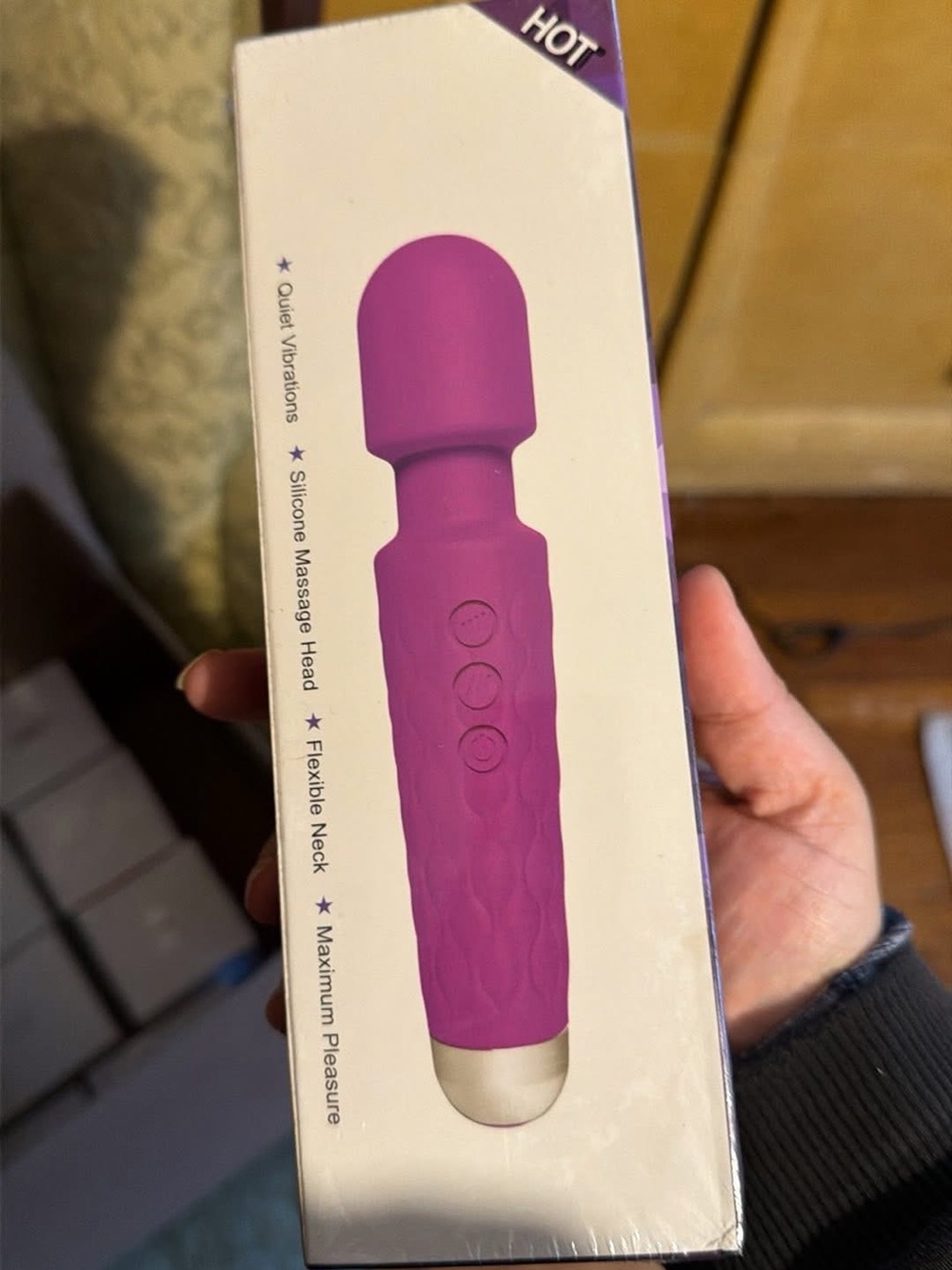 Purple Silicone Wand Massager